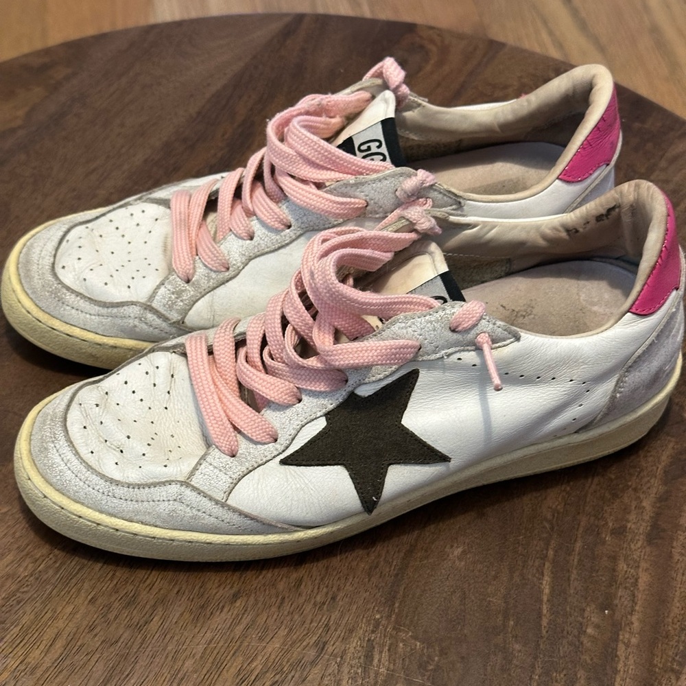 Golden Goose Ballstars Pink and Brown size 39
